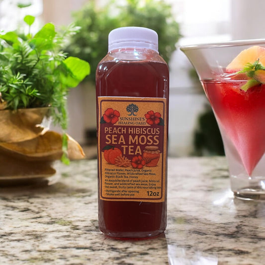 Peach Hibiscus Seamoss Tea